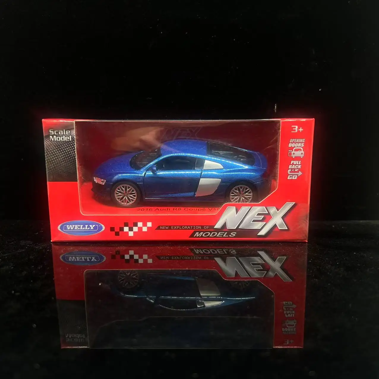 WELLY 1:36 2016 R8 V10 Legering Luxe Voertuig Diecast Pull Back Auto Model Goederen Speelgoed Collectie