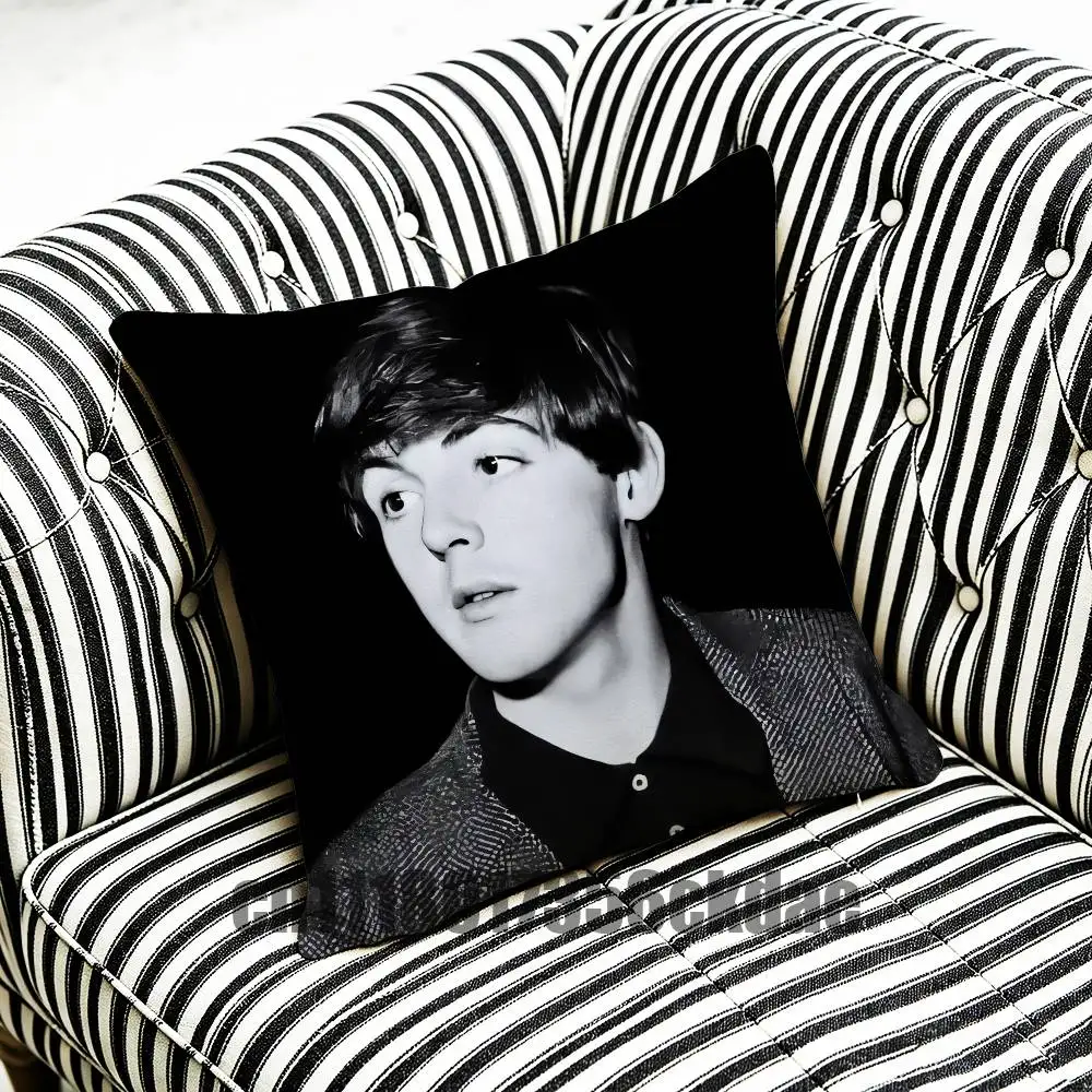 For P-Paul M-McCartney Throw Pillow Cover Case Custom Decorative Pillowcase Accent Cushion Covers Sofa