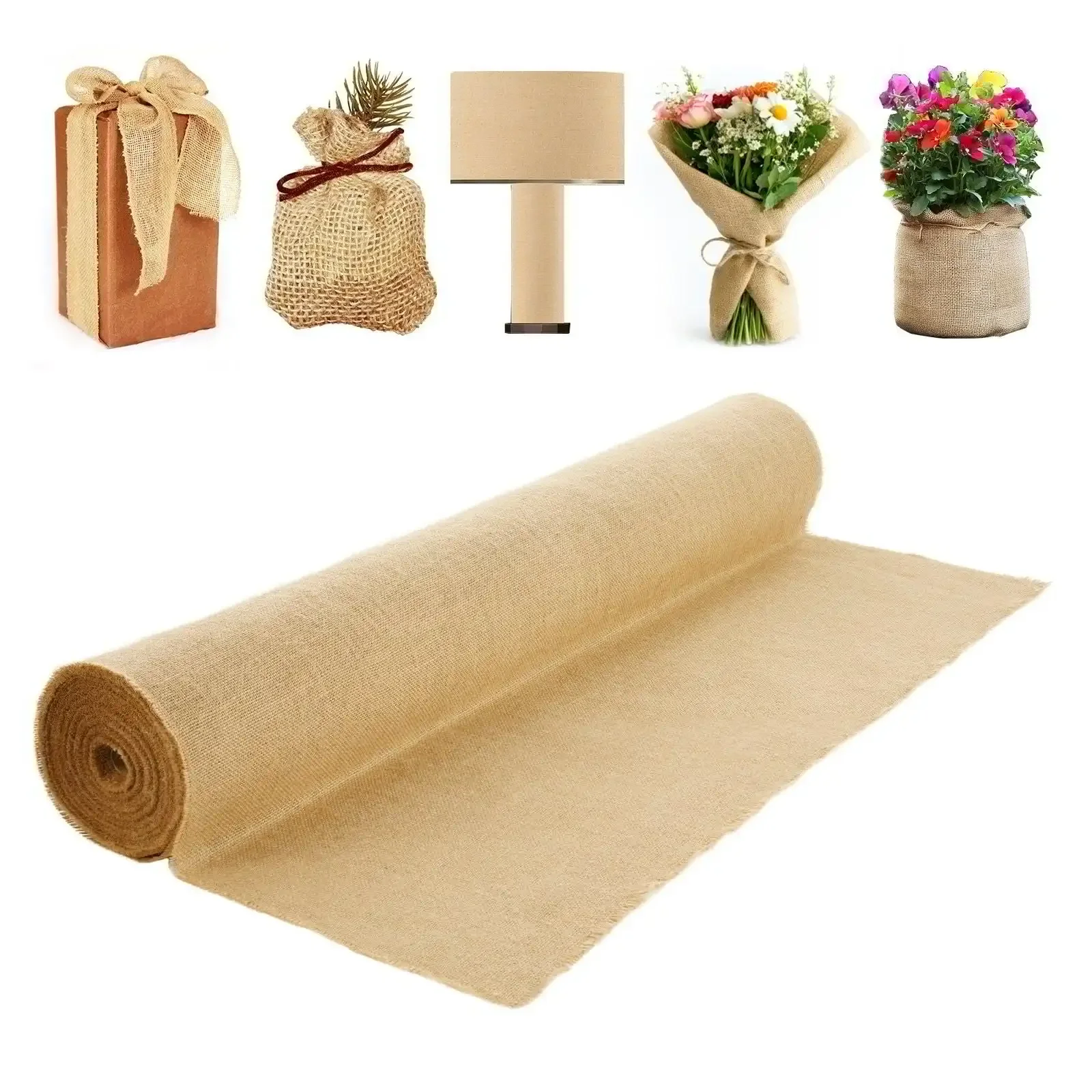 Burlap Fabric Roll Burlap Tree Wrap 40 in x 75 ft for Crafts & Plants