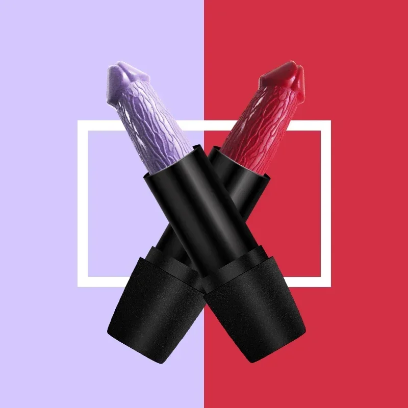 Funny Penis Shape Lipstick Mushroom Long Lasting Moisture Cosmetic Lipstick Red Lip Matte Lipstick Makeup Gift maquillage