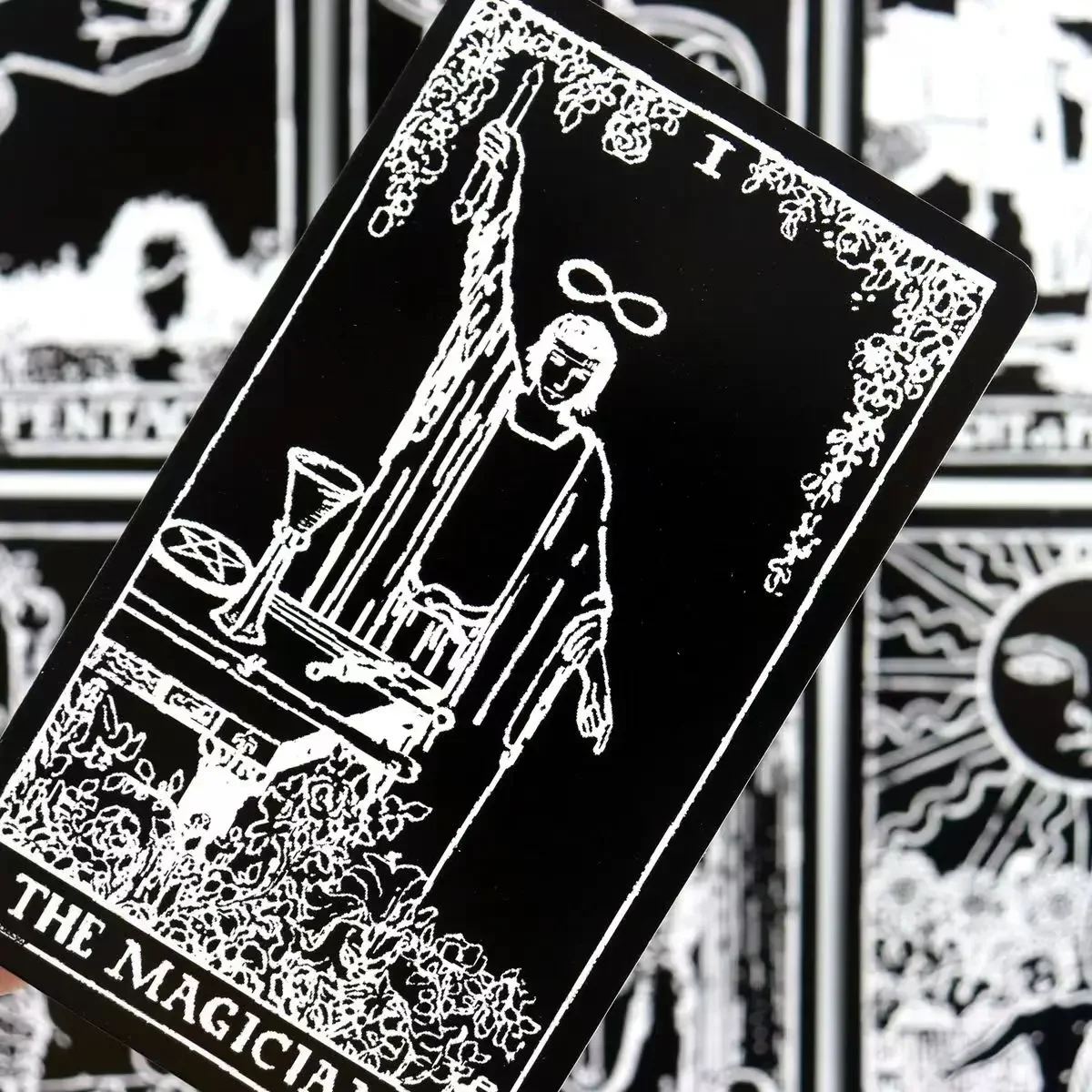 10.3*6cm Black and White Rider Tarot Deck 78 Pcs Tarot Cards for Beginners Rider-waite Tarot System Pocket Size