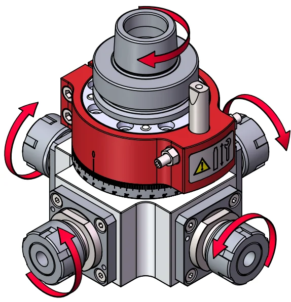 High Speed Adjustable Angle Heads Aggregates HSK63F for Composite Materials Wood Plastic