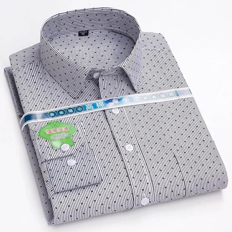 Camisa de algodón ligero para hombre, camisa informal de negocios que combina con todo, transpirable, resistente al desgaste, ropa de oficina