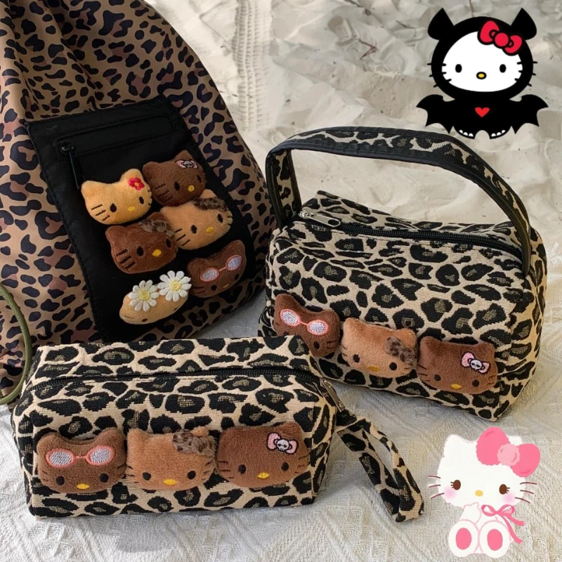 

Sanrio Hello Kitty Makeup Travel Organizer Handbag Toiletry Pouch Women Zipper Cosmetic Storage Bag Cartoon Commuting Pouch Gift