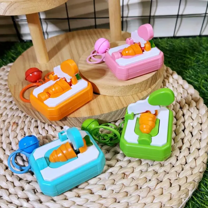 SU DIY Keychain Carrot-cutting Creative Mini Cutting Fun Stress-relieving Toy Interesting Toy Gift