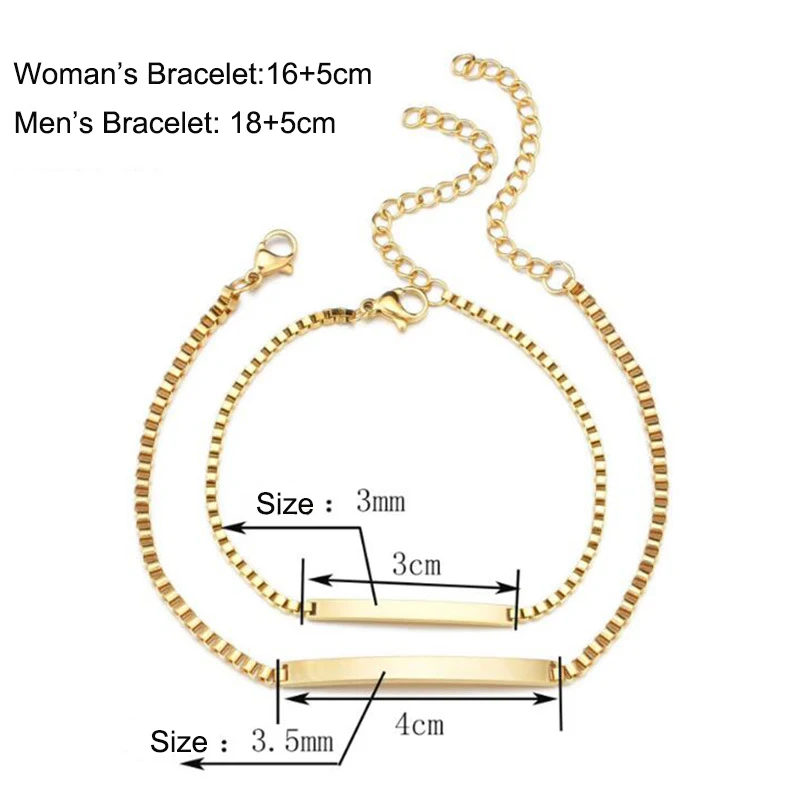 Fnixtar 20pcs Stainless Steel Woman Mens Bar Bracelet Gift DIY Lover Couple Girls Daily Wear Metal Jewelry Accessories