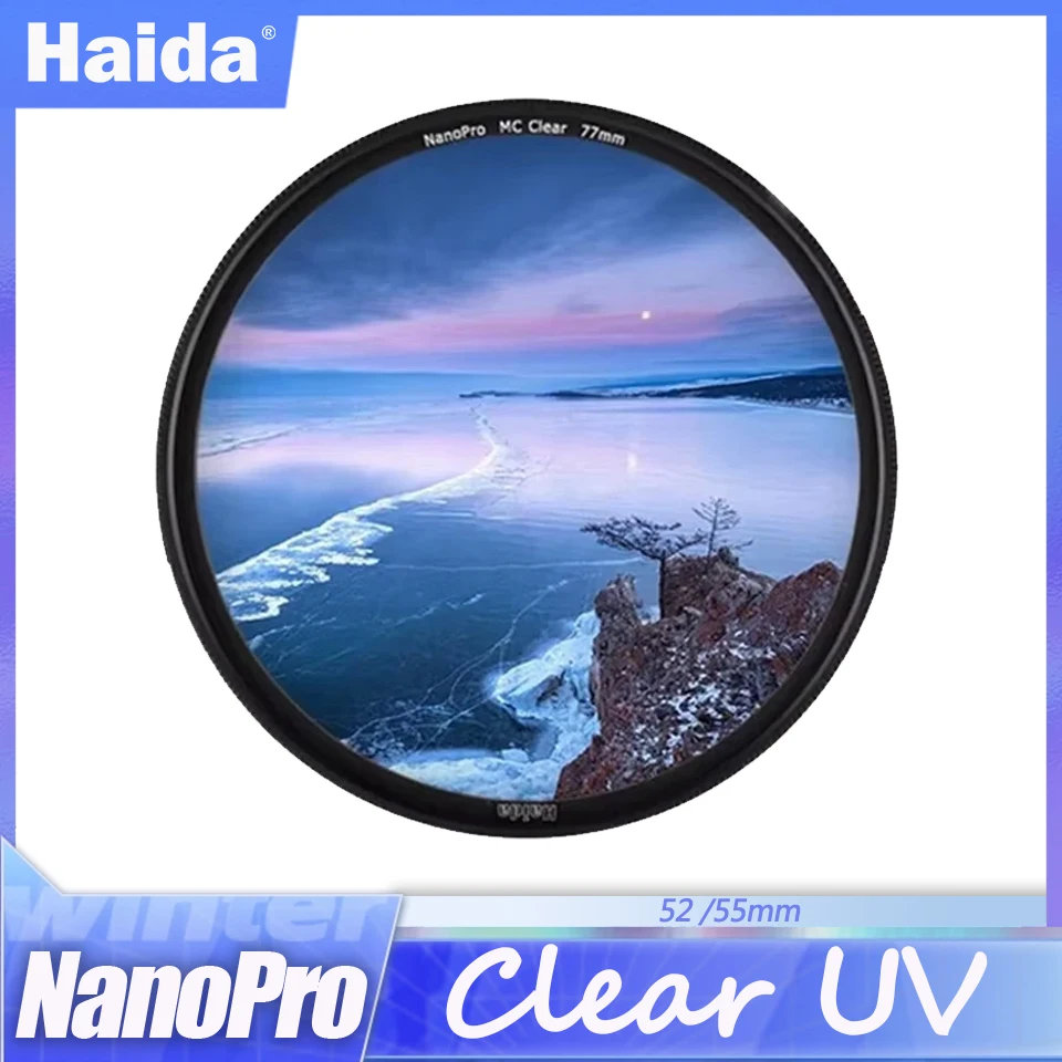 

Haida NanoPro Clear UV Filter for Camera Lens Protection with Double-sided MC 39/43/49/52/55/58/62/67/77/82/95/105/112mm