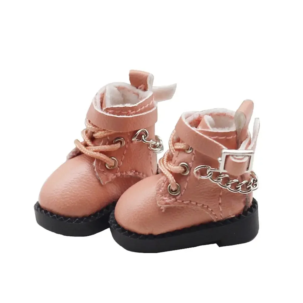 New Casual Handmade Cute Cowhide Dolls Shoes for 1/11 OB11 Shoes 1/12 BJD Doll Shoes Boots For obitsu11GSCbody9OB11 Doll Boots