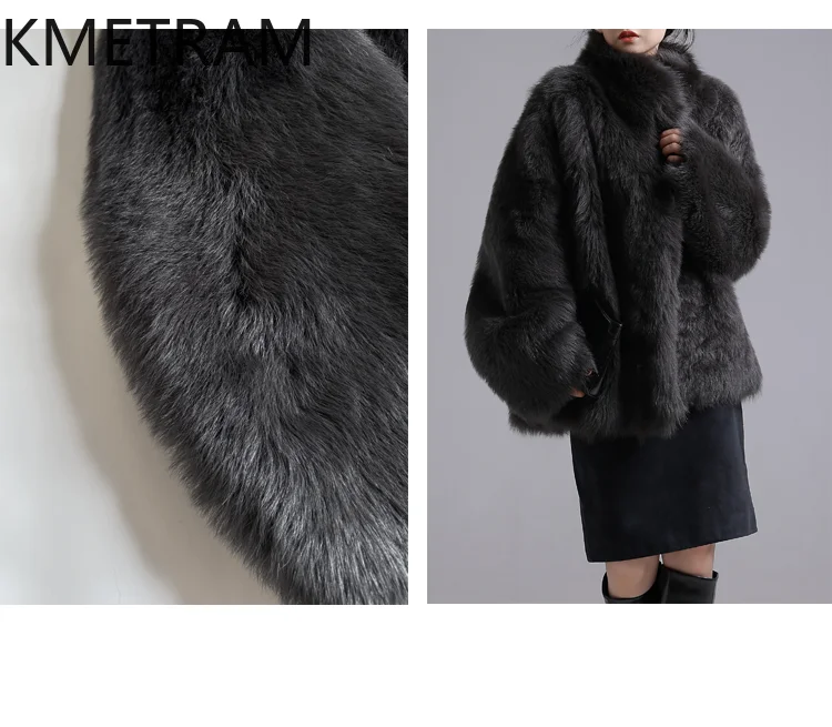 KMETRAM Naturalny płaszcz z owczej skóry Toskania z wełną, średniej długości, modny płaszcz zimowy damski 2025, manteaux hiver femme