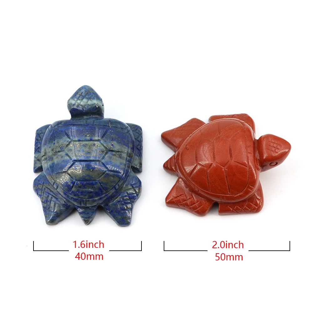 Natural Crystal Sea Turtle Statue Amethyst Lapis Lazuli Animals Healing Stone Home Decor Fish Tank Crafts Small Tortoise  Decora