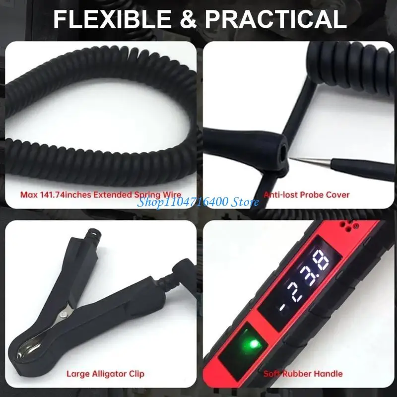 

y1gd Professional Double Polarity Car Circuit Tester NS 870 Diagnosis, Digital Display for Efficient Vehicle Troubleshooting