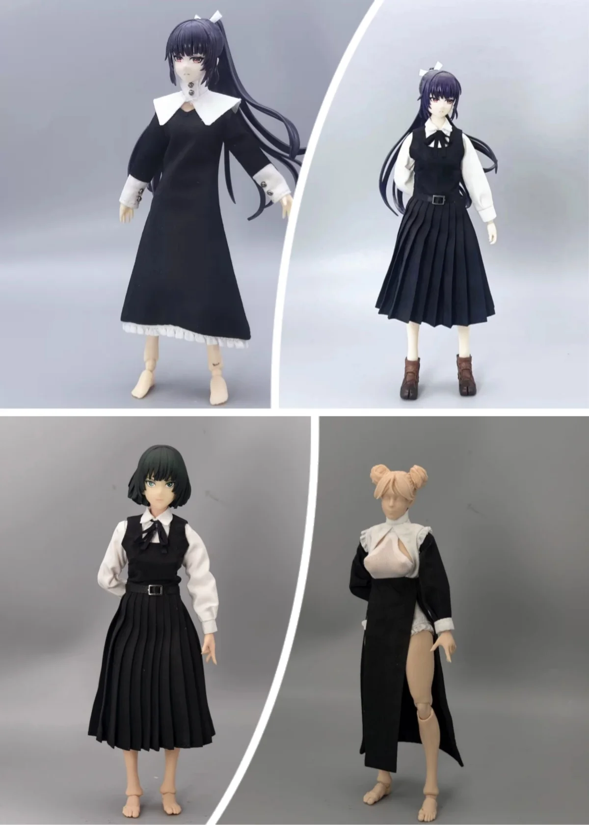 

【Clothing Only】1/12 Scale Female Soldier Clothing Accessories Nun Habit Set Pinafore Dress Suit Fit 6''Action Figure Model Toys