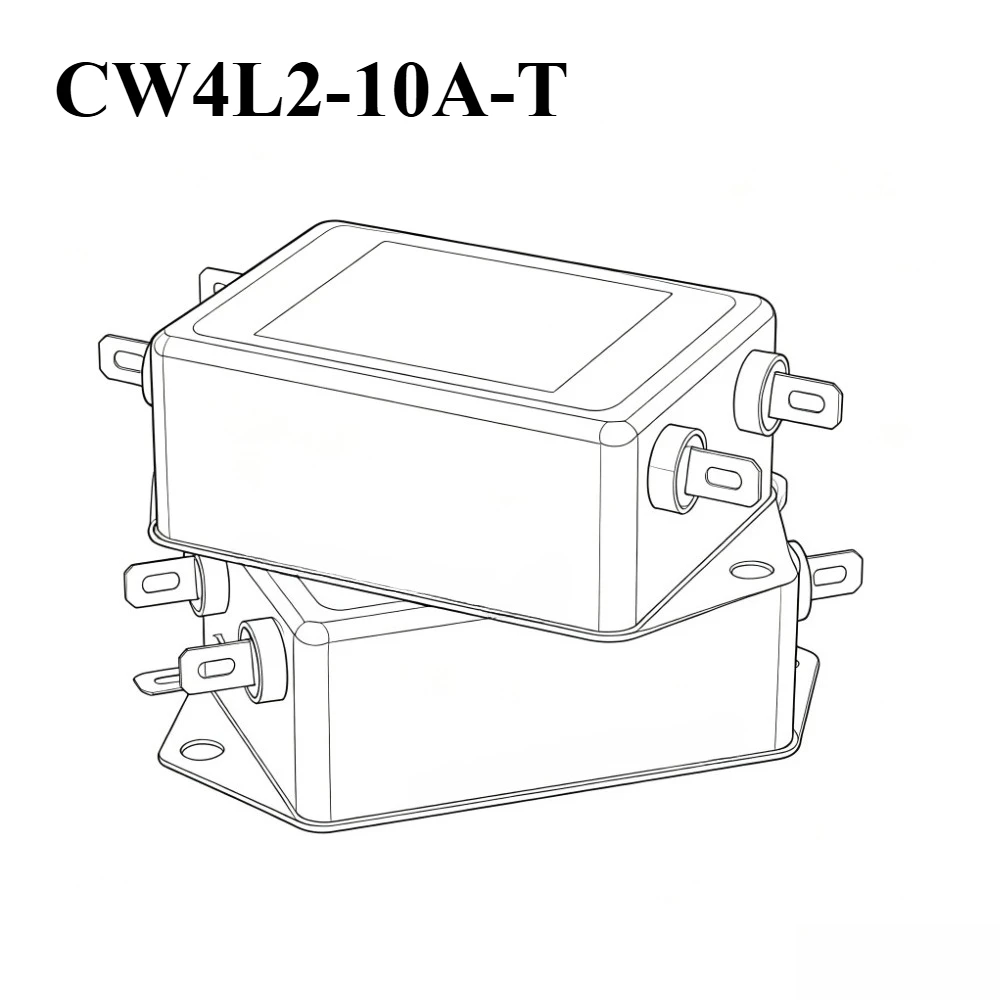 Power EMI Filter CW4L2-10A-T CW4L2-20A-T Single Phase AC 115V / 250V 20A 50/60HZ For Laser Cutting Engraving Machine And Marking