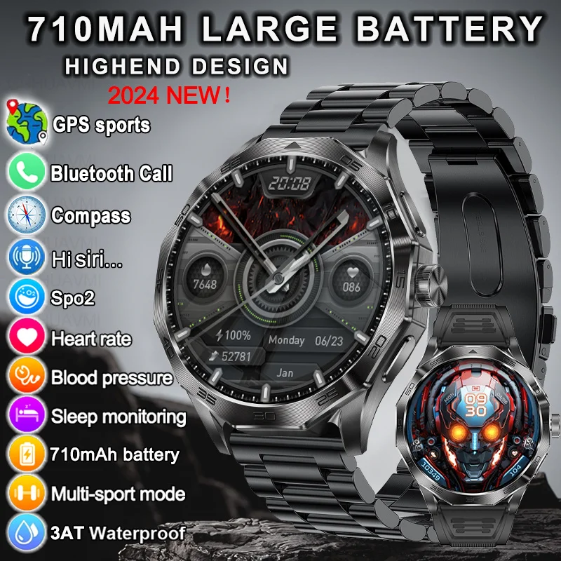 

2024 New 1.85-inch Ultra HD Smart Watch GPS Track HD Bluetooth call watch 710 Mah Iarge Battery Suitable Smart Watch For Huawei