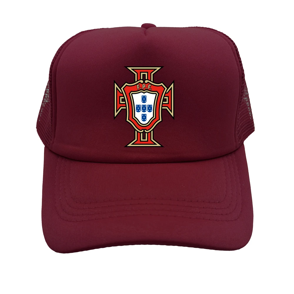 البرتغال قبعات سائقي الشاحنات الرجال قبعة قبعة بيسبول بارد الصيف للجنسين شبكة صافي البرتغال قبعات لاعب كرة القدم الوطنية
