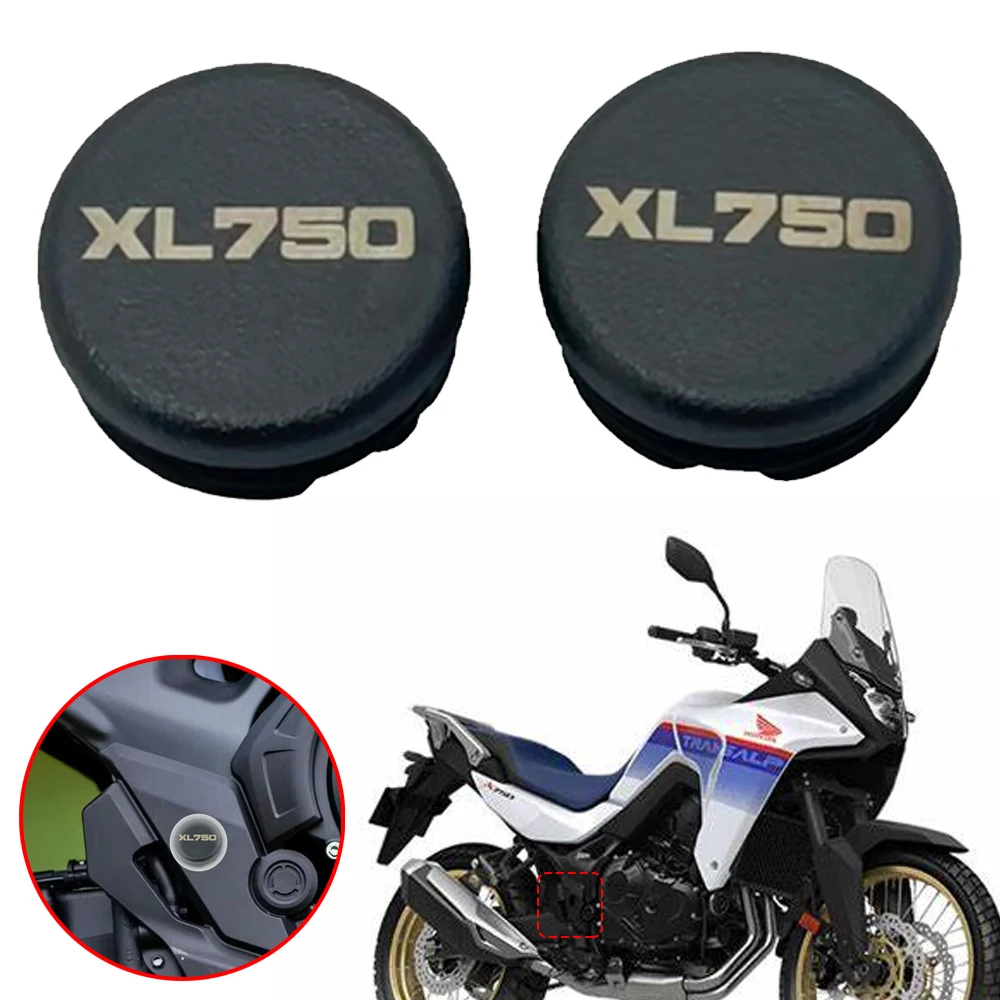 

2PCS Fit For Honda XL750 Transalp XL 750 2023 Motorcycle Accessories Decorative Frame Hole Cover Caps Plug ABS Frame End Caps