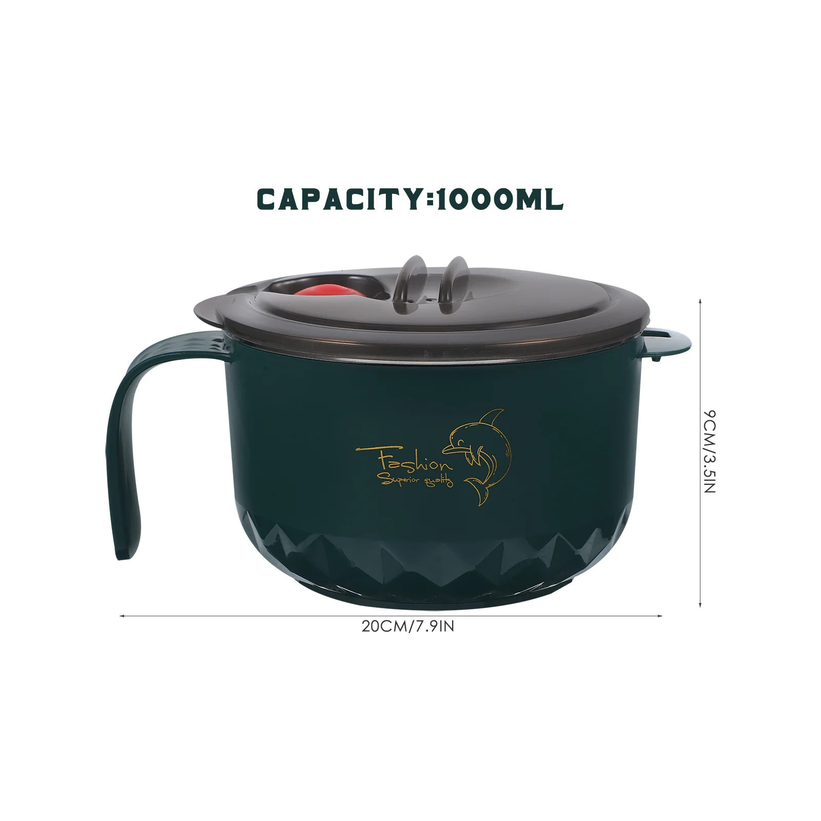 

Insulated Noodle Bowl Stainless Steel Antiscald Design Leakproof Lid Phone Holder Kitchen Accessory Noodle Bowl