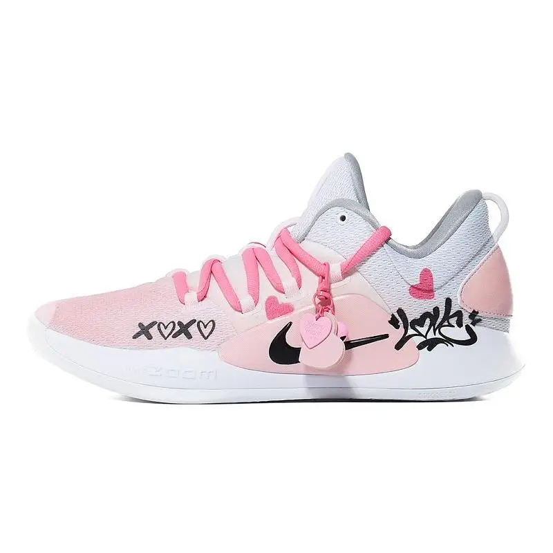 

【Customize】Nike Hyperdunk X Basketball Shoes Men Low-top Pink/white Sneakers shoes AR0465-100