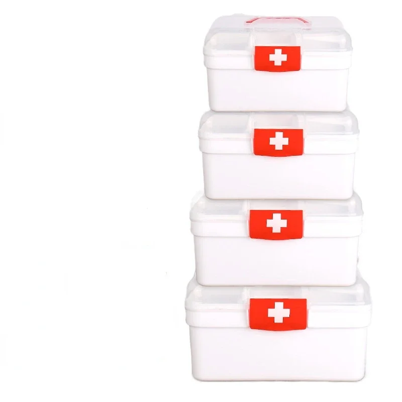 Large Capacity Medicine Organizer Storage Container Family First Aid Chest Portable Emergency Kit Box Survival Kit Medical