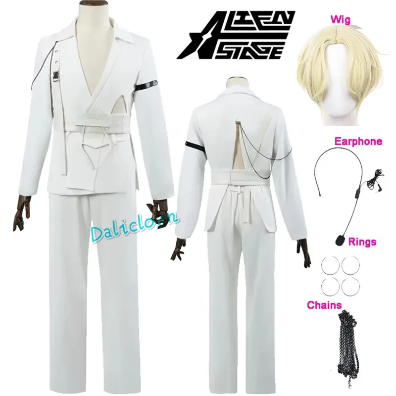 ALIEN STAGE 루카 코스프레 블링크 가면 의상 가발 애니메이션 ALIENSTAGE 라운드 7 루카 블레이저 퍼포먼스 복장 남자 아이돌 파티 의류