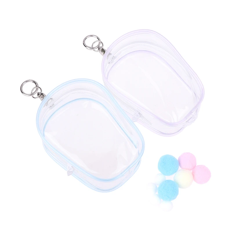 Caixa misteriosa transparente para exibição de brinquedos Estojo de armazenamento Bolsa para chaveiro Engrossar carteira Cute Doll Bag Organization