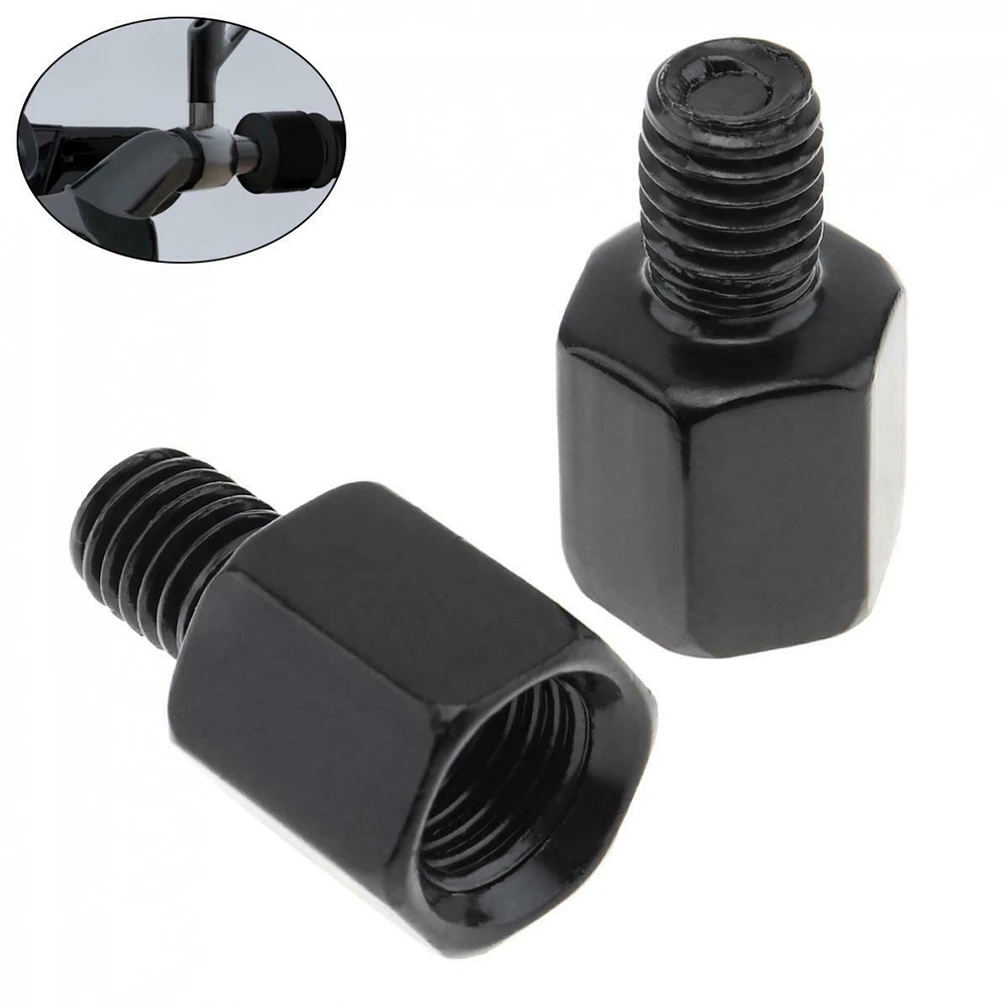 Garden Indoor Thread Adapter Base Adapter 2 Pcs Accessories Black Clockwise Conversion Rearview Mirror Replacements