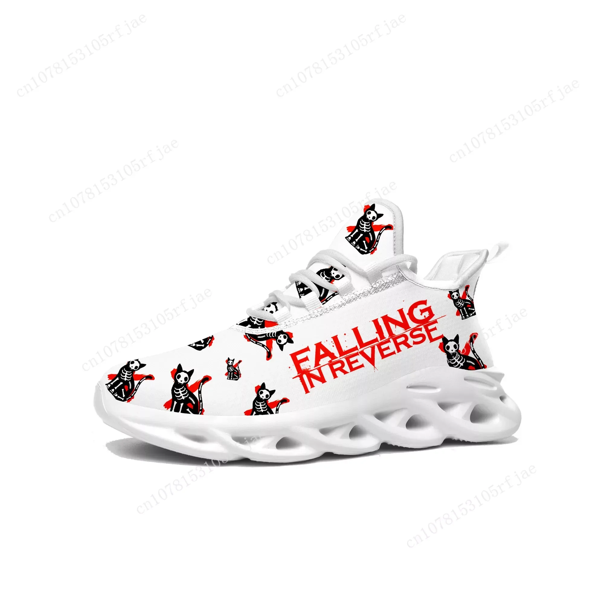 Falling In Reverse Flats Sneakers Heren Dames Punk Rock Band Sport Loopschoen Sneaker Lace Up Mesh Schoeisel Op maat gemaakte schoen