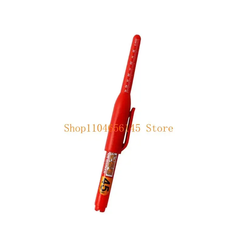 Long Head Marker Pen Deep Hole Woodworking Markers with 45mm Long Tip for Construction Metal Marking Woodworking Project