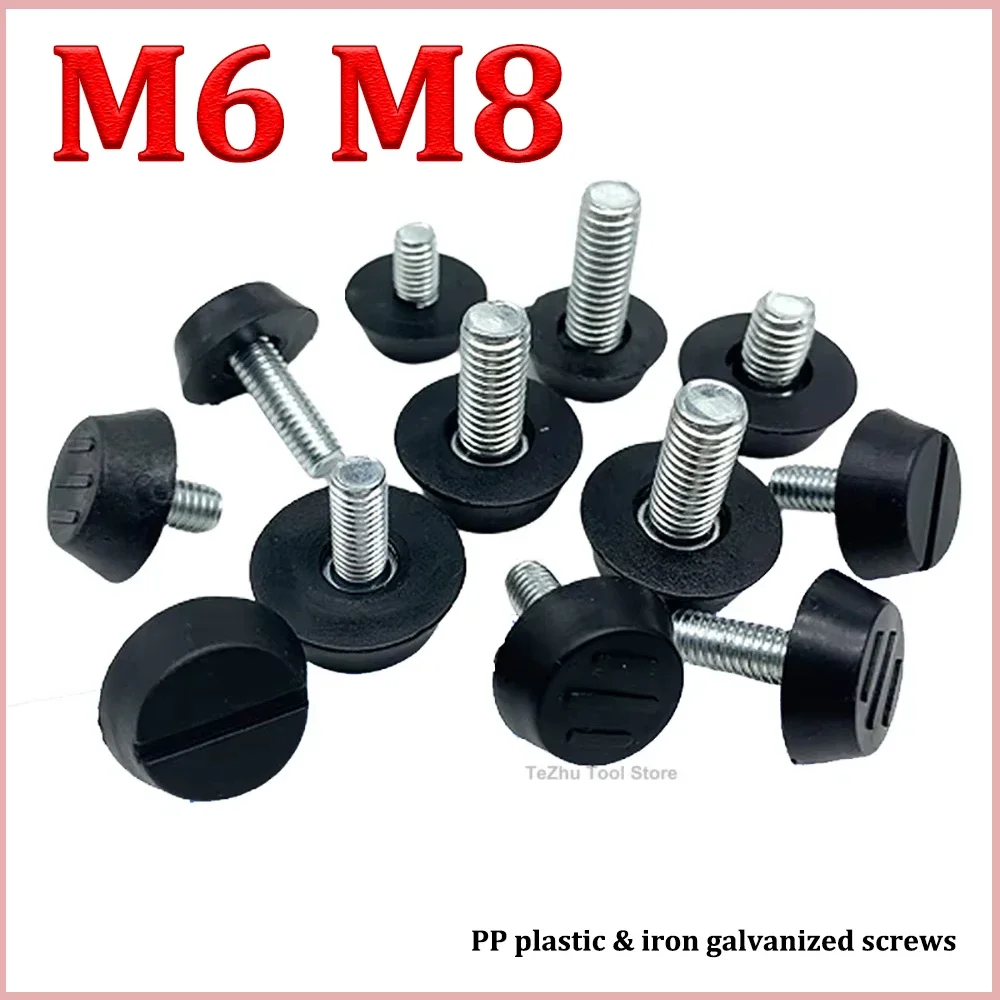 Furniture Table Chair Sofa Cabinet Adjustable Levelling Leg Feet Glide Slide Leveler Base Screw-in M6 M8 Bolt On Pad