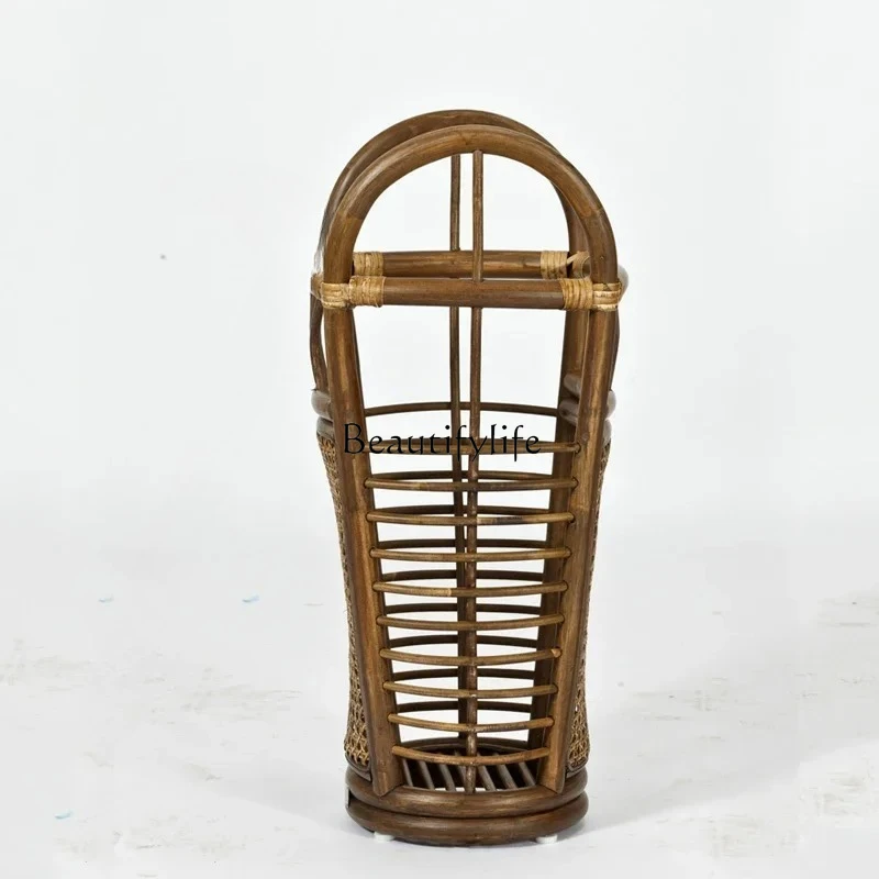 

Бытовые подставки для зонтов для небольшой квартиры, мебель из ротанга, ведро для хранения зонтов, креативная полка для зонтов в общежитии, ресторане