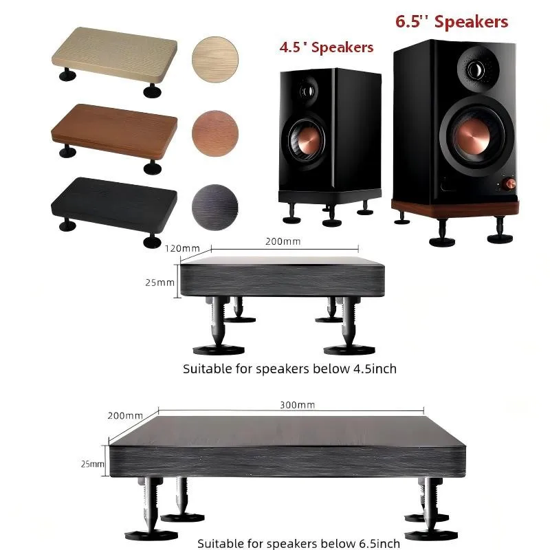 for 4.5/6.5 inch Bookshelf Speakers Subwoofer 25MM Thick Speaker Stand Anti Vibration Audio Rack Isolation Pads Home Theather