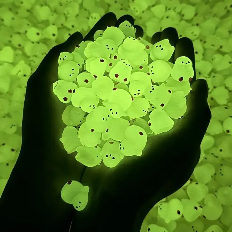 Glow In The Dark Yellow Cartoon Mini Chick Toys Squishy DIY Claw Machine Fillers Desktop Car Decorations Party Favors For Kids