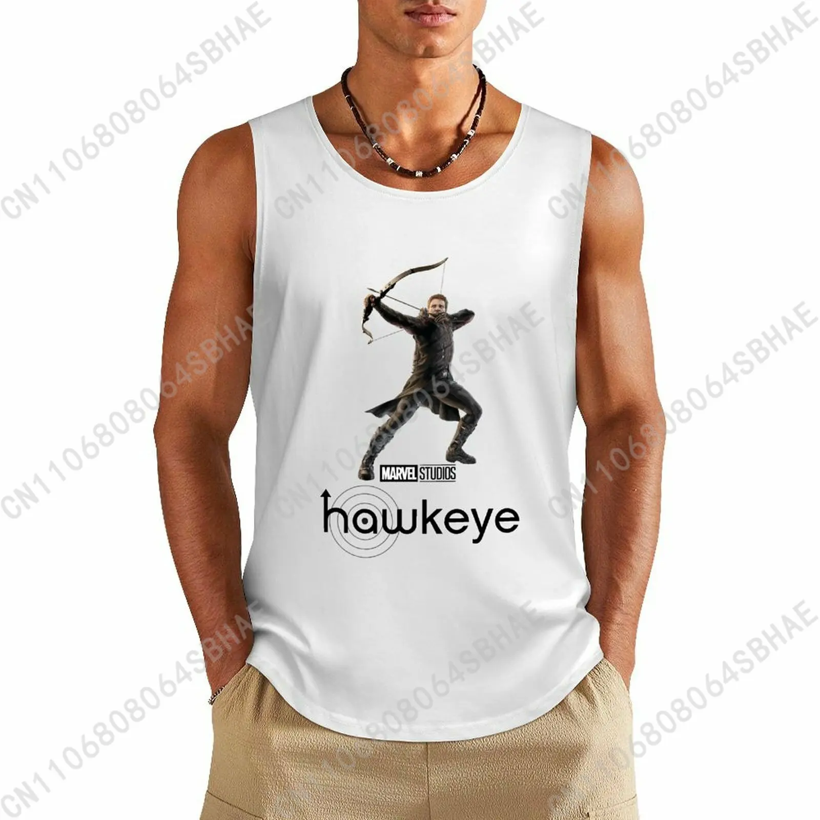 

Marvel Hawkeye Custom Pattern Mens Cotton Tank Top Cotton Sleeveless Shirt Men Undershirt Personalized Gifts Cosplay
