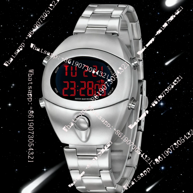 Fashion men's watch special-shaped retro Y2K electronic watch millennial style personality temperament multi-function watch