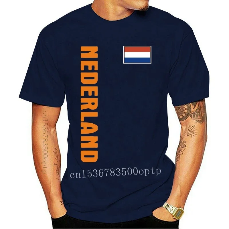 New 2021 2021 Men's T Shirt NIEDERLANDE (Nederland) Countries flag shirt with back number