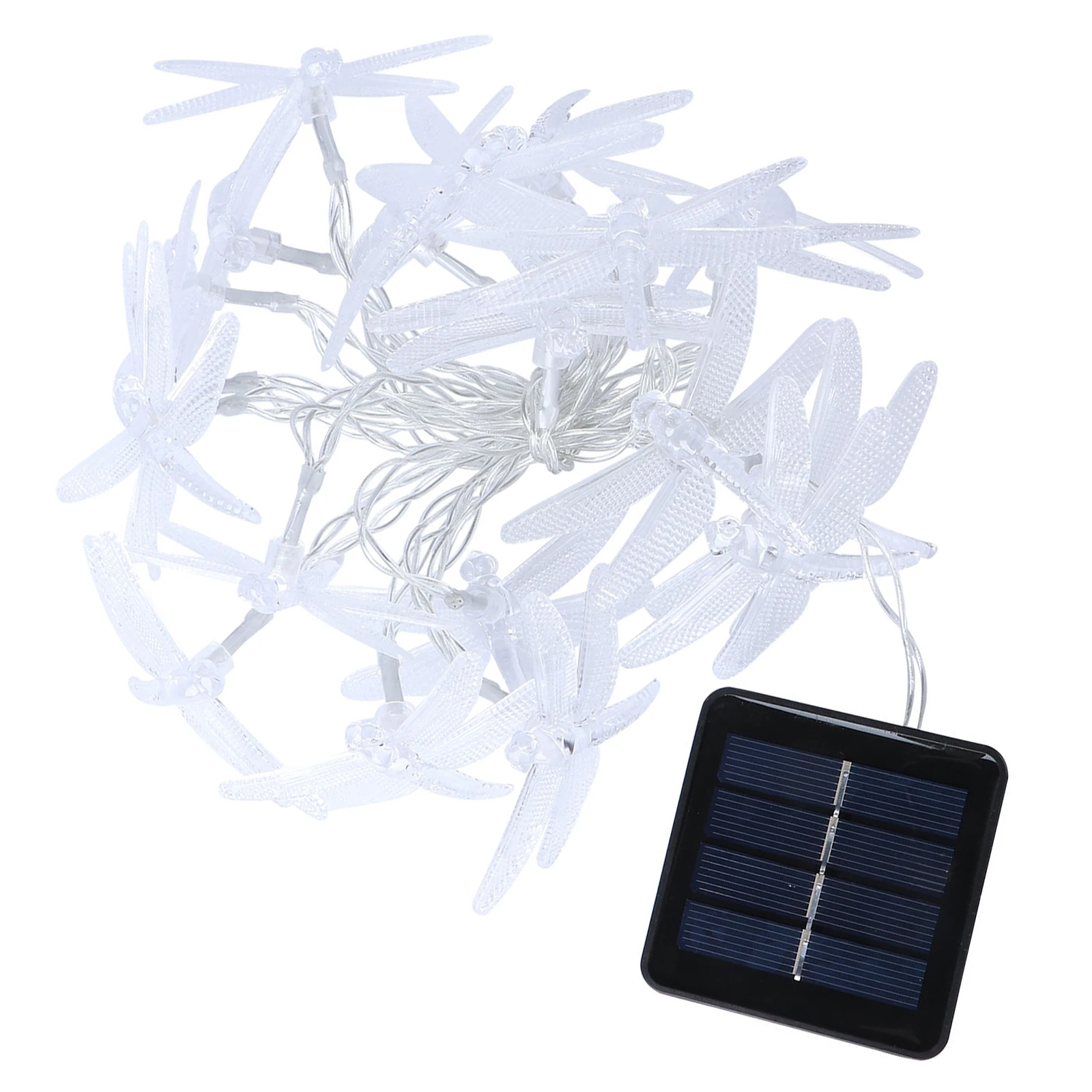 5m 20pcs Solar Dragonfly Lights String Waterproof Decorative Light String for Christmas Home Wedding Party Bedroom Birthday