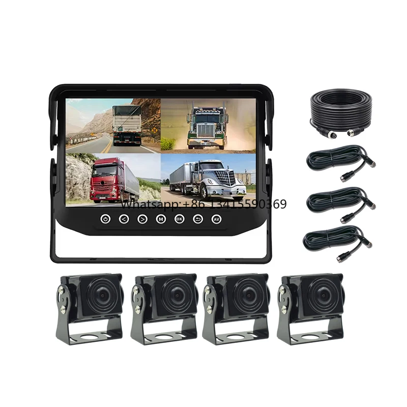 

AHD 7-дюймовый 4-дюймовый монитор с разделенным экраном, полноцветная камера ночного видения, камера заднего вида, 4-канальный вход для грузовиков