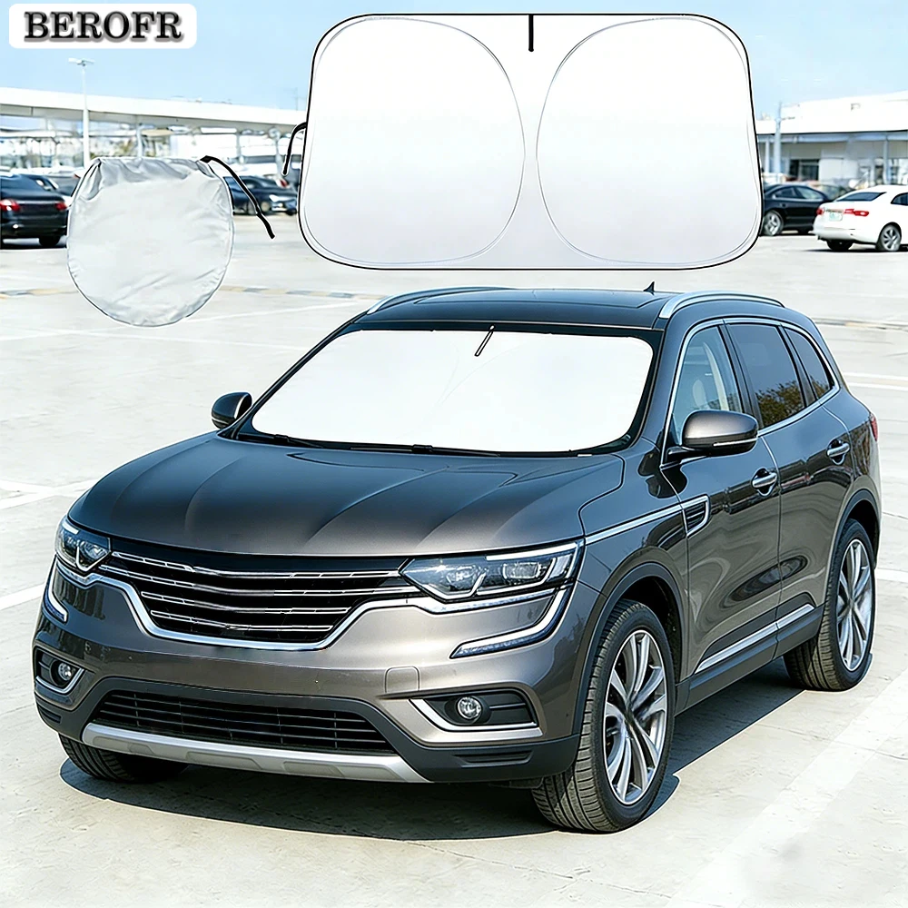 Car Windshield Sun Shade For Renault Koleos 2016-2023 Sunshade Sun Visor Protector Foldable Blocks UV Rays