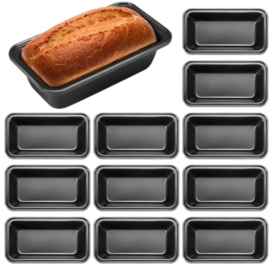

Pcs Large Loaf Pan for Baking Bread Non Stick Small Banana Bread Tins 10.6 x 6 x 3 Inch Nonstick Tiny Meatloaf Pan Carbon Steel