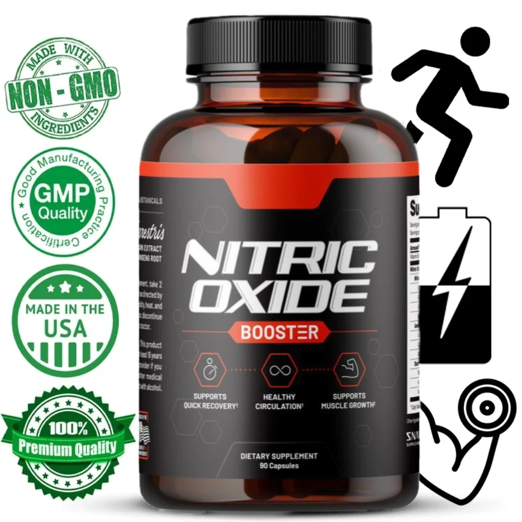 Nitric Oxide Booster | L-Arginine Supplement for Men, Non-GMo Supports Reproductive Health Natural Energizer