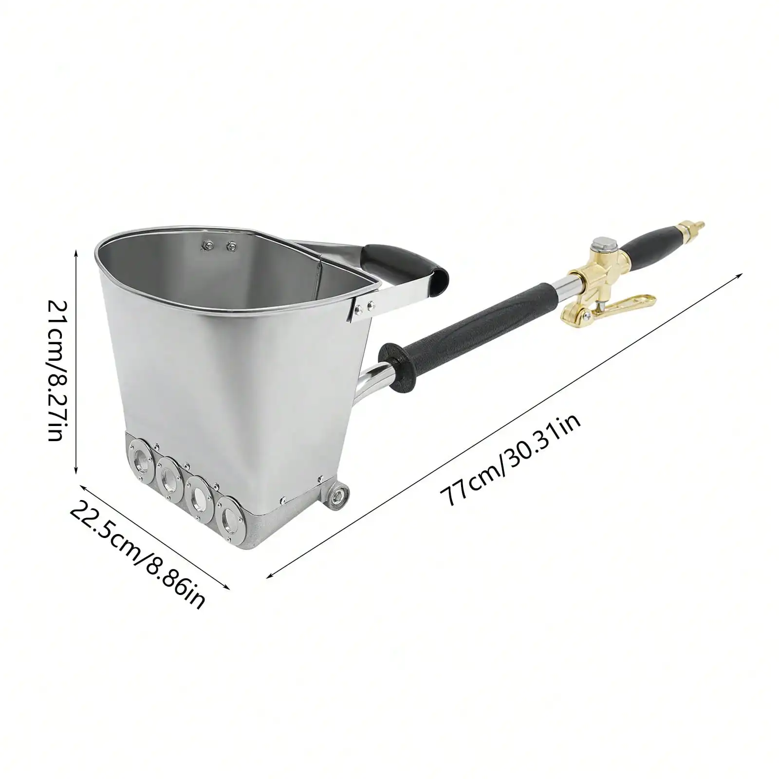 

Cement Mortar Concrete Air Stucco Sprayer Hopper 4 Jet Paint Wall Plastering Gun Cement Mortar Spray Gun Tool