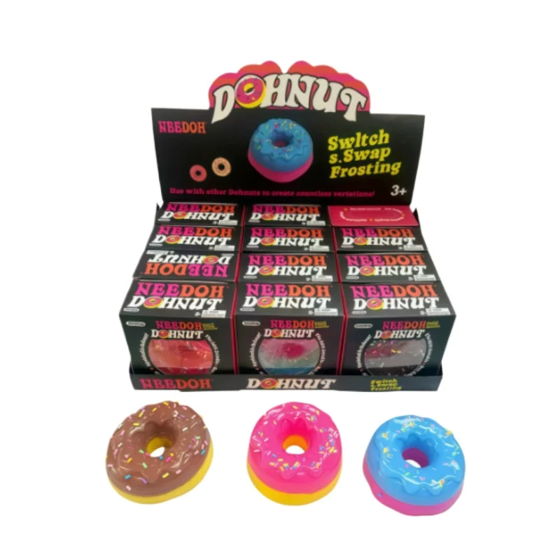 New Arrival Schylling NeeDoh Jelly Donut Squeeze Toy, Stress Relief Squishy Toy with Slow Rebound, Perfect Gift