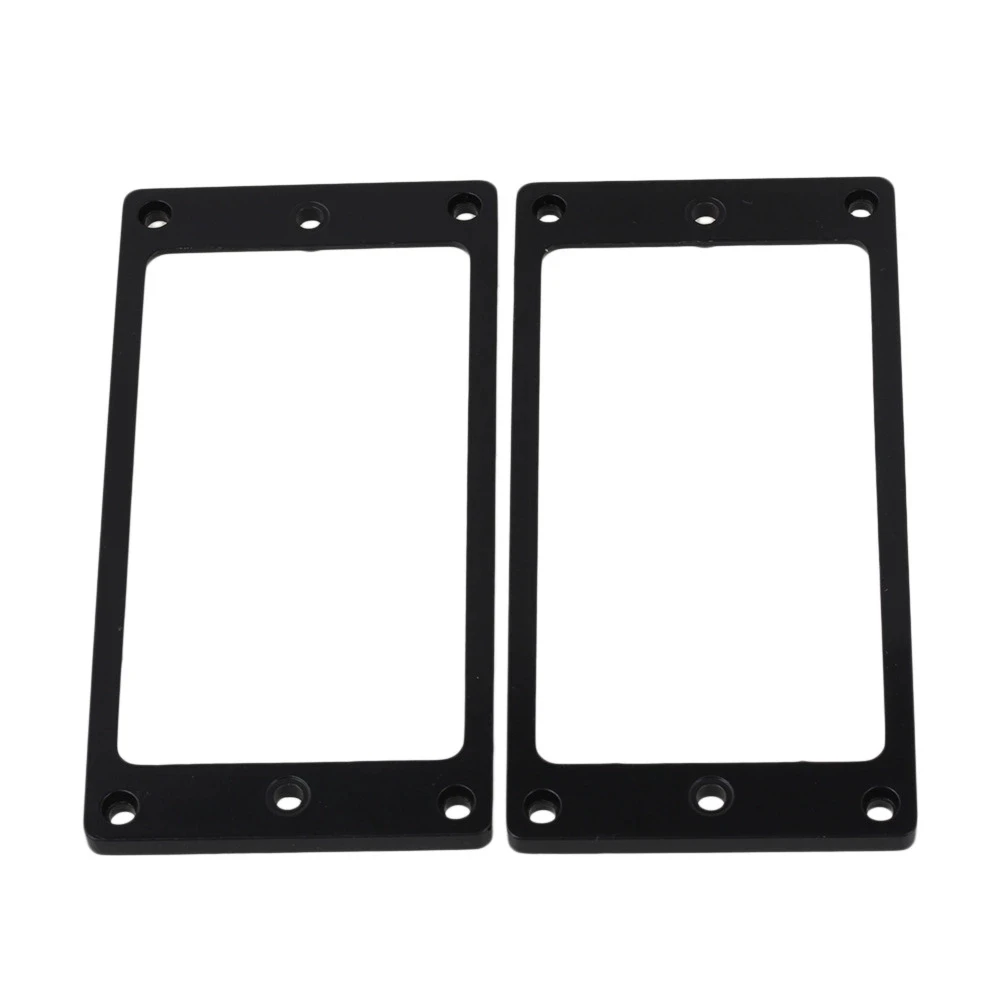 2 x Flat METAL Humbucker Pickup Frame Cover Plate BLACK