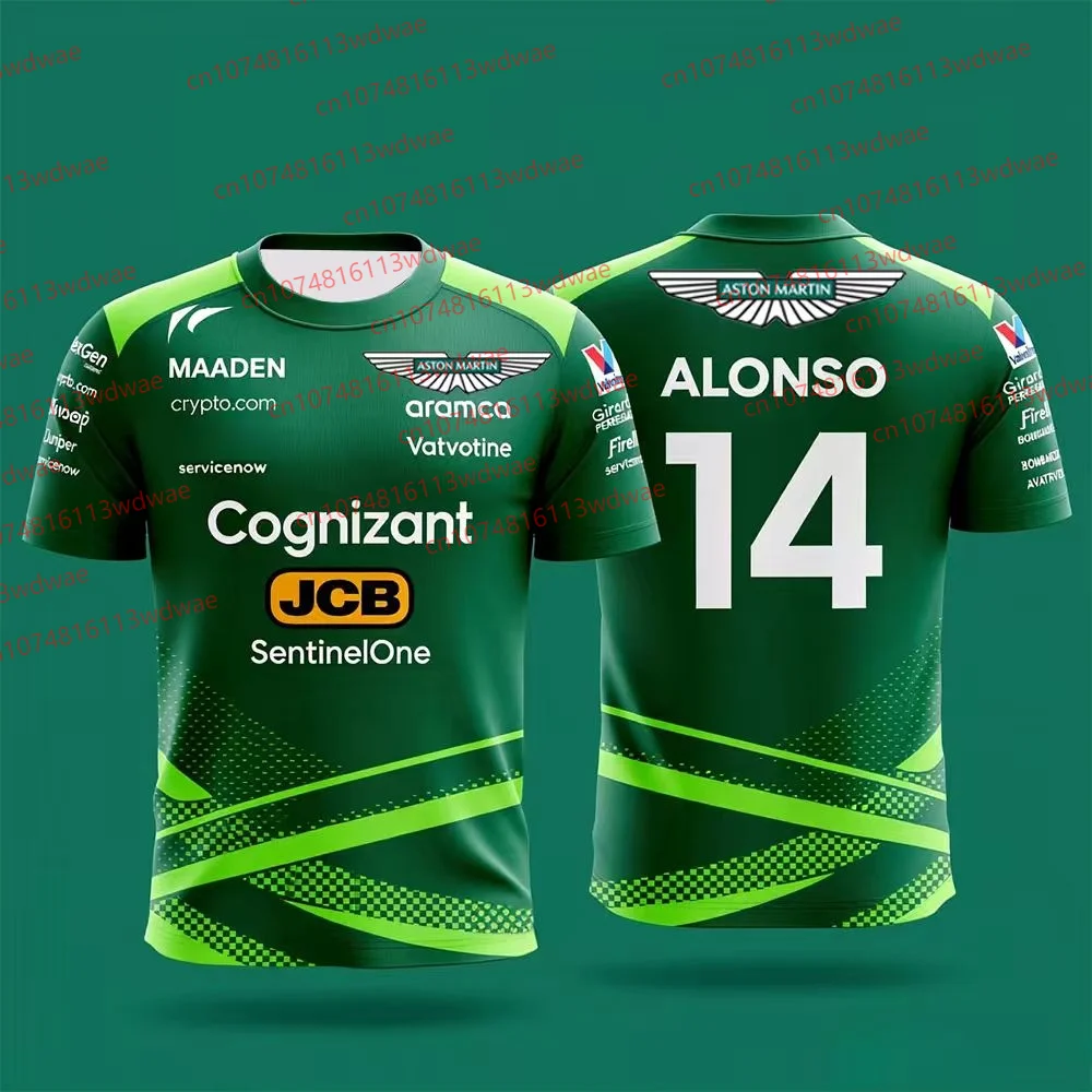 

Aston Martin T-shirt Men's Racing Suit Fernando Alonso T-shirt Breathable 14 Fan T-shirt Quick-drying Motorcycle T-shirt