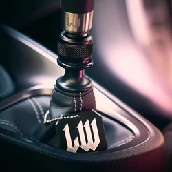 LW Emblem Car Gear Shift Knob Tag Key Ring Interior Metal Badge