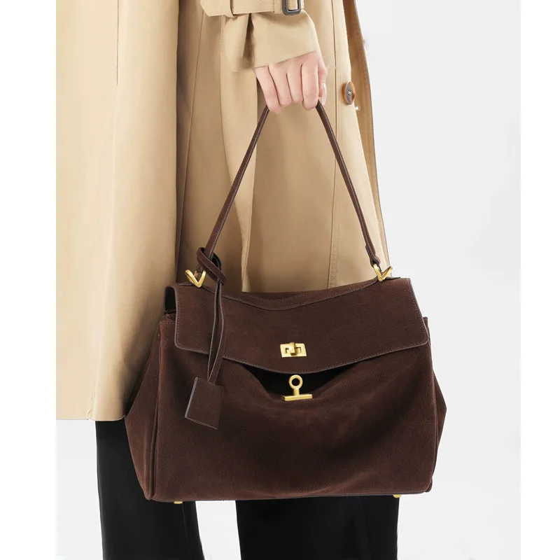 

Минималистичная уникальная деловая сумка для мам, стильная винтажная модная кожаная сумка-тоут с вместительным внутренним пространством