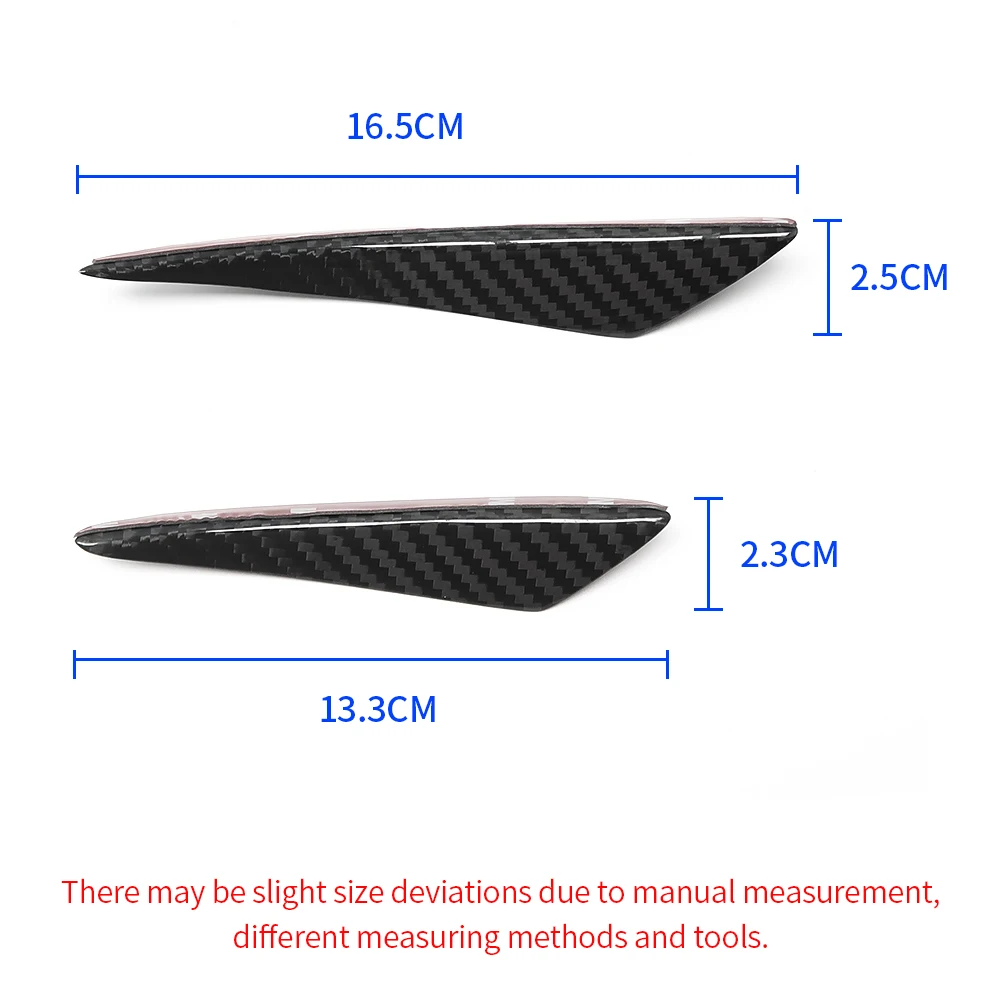 Carbon Fiber Front Body Trim For Volkswagen For Audi For BMW Car Bumper Splitter Fin Air Knife Fit Front Bumper Lip Car Spoiler