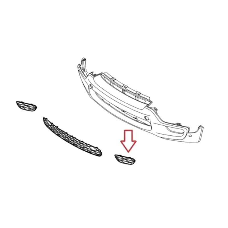 

Front Bumper Open Grid Grille For BMW X5 E70 2006-2010 M Sport Style Replacement Parts