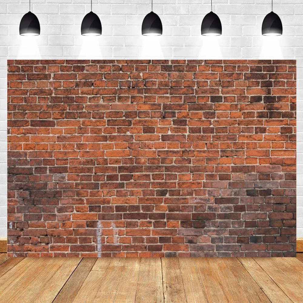 Rustikale Vintage Backstein mauer Fotografie Hintergrund Retro bunte rote schwarze alles Gute zum Geburtstag Party Baby Dusche Fototermin Hintergrund