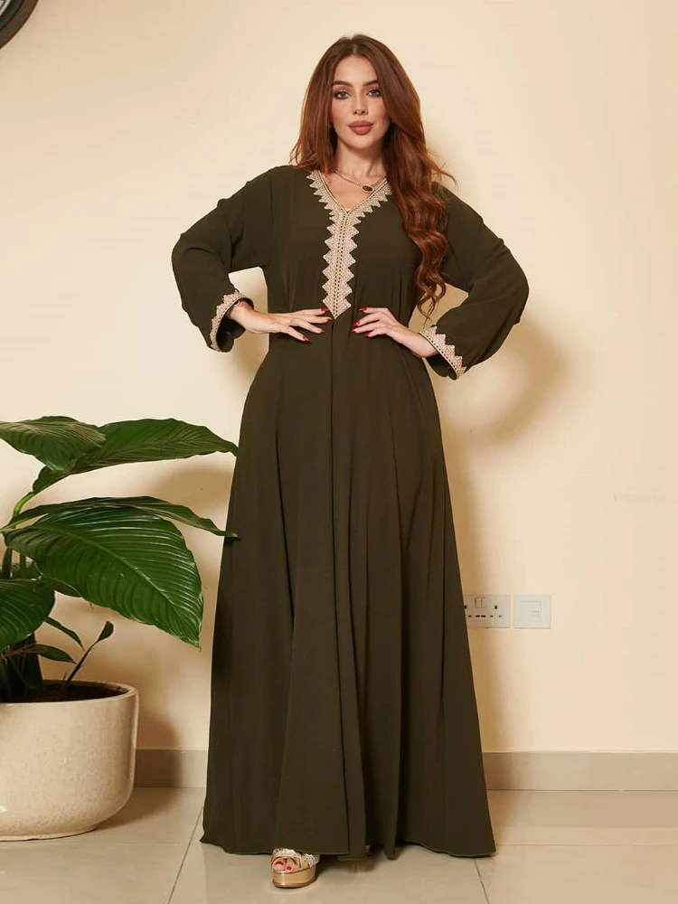 Eid Mubarak Robe Women Morocco Abaya Dress Femme Party Long Dresses Prayer Ramadan Kaftan Abaya Dubai Arab Turkey Islam Vestidos